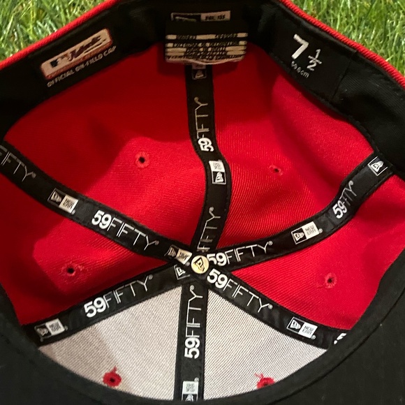 Los Angeles Angels New Era Red Fitted Hat (7 1/2) - Picture 3 of 3